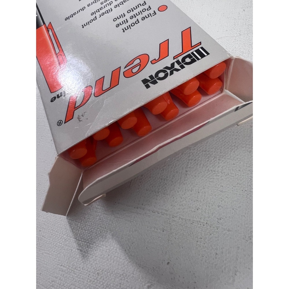 Vintage Dixon‎ Trend Fine Point Marker Orange Color Open Box 12 Markers - Picture 6 of 6